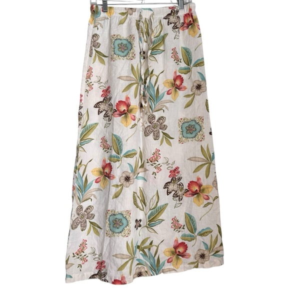 Hot Cotton Dresses & Skirts - Hot Cotton Vintage Floral Beachy Linen Spring Skirt